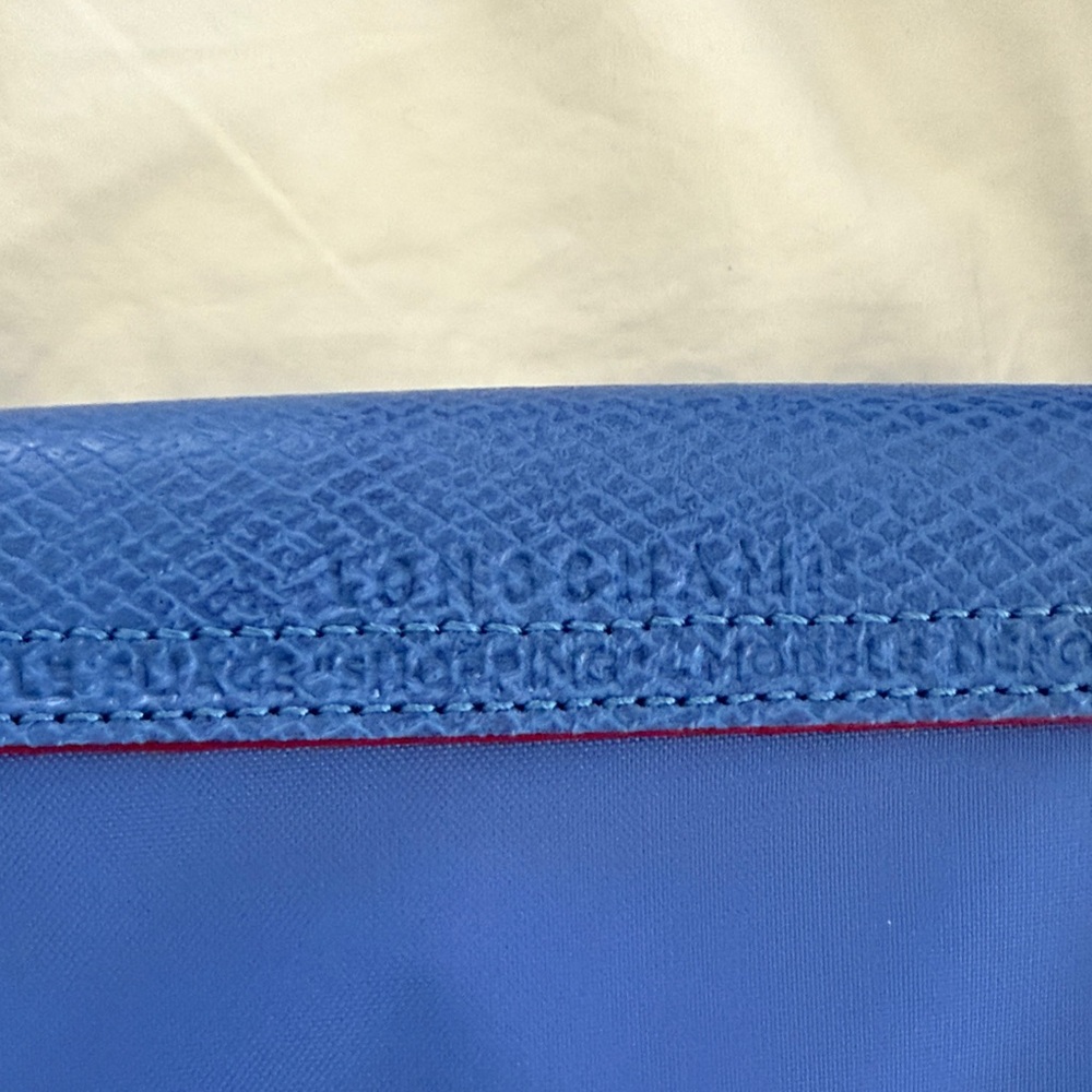 Longchamp Blue Tote with Red Trim - Picture 4 of 7
